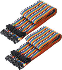 Female to Female Breadboard Jumper Wires (40-Pin Ribbon Cable)